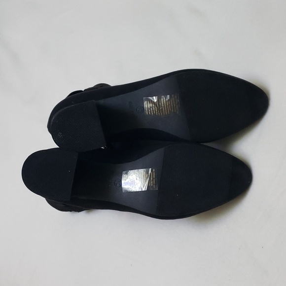 Faux Suede Black Bootie 10 - Picture 5 of 8